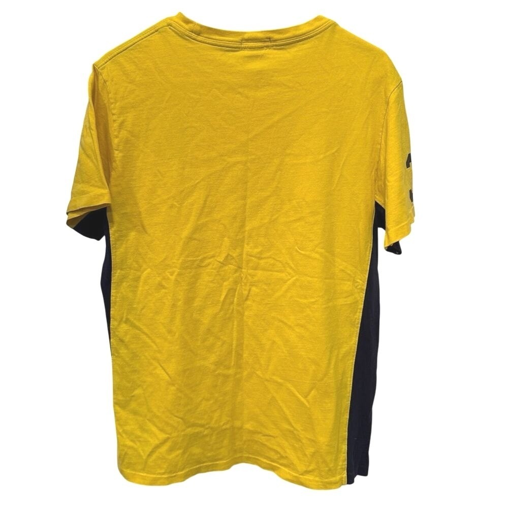 Polo by Ralph Lauren Big Pony Yellow Blue USA Flag Custom Fit T-Shirt Boys XL - Picture 2 of 7